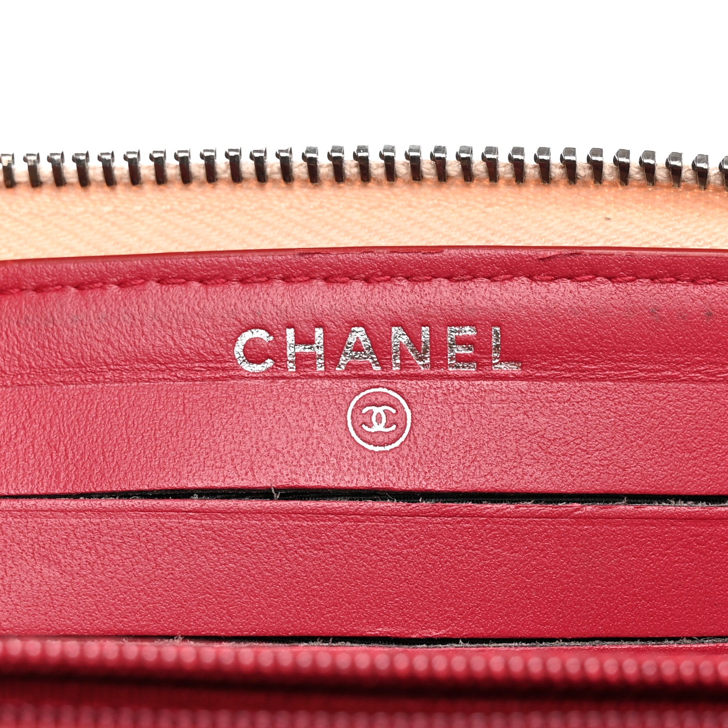 Chanel Aged Calfskin Quilted Small Gabrielle Zip Around Wallet Beige Black 7 of 15