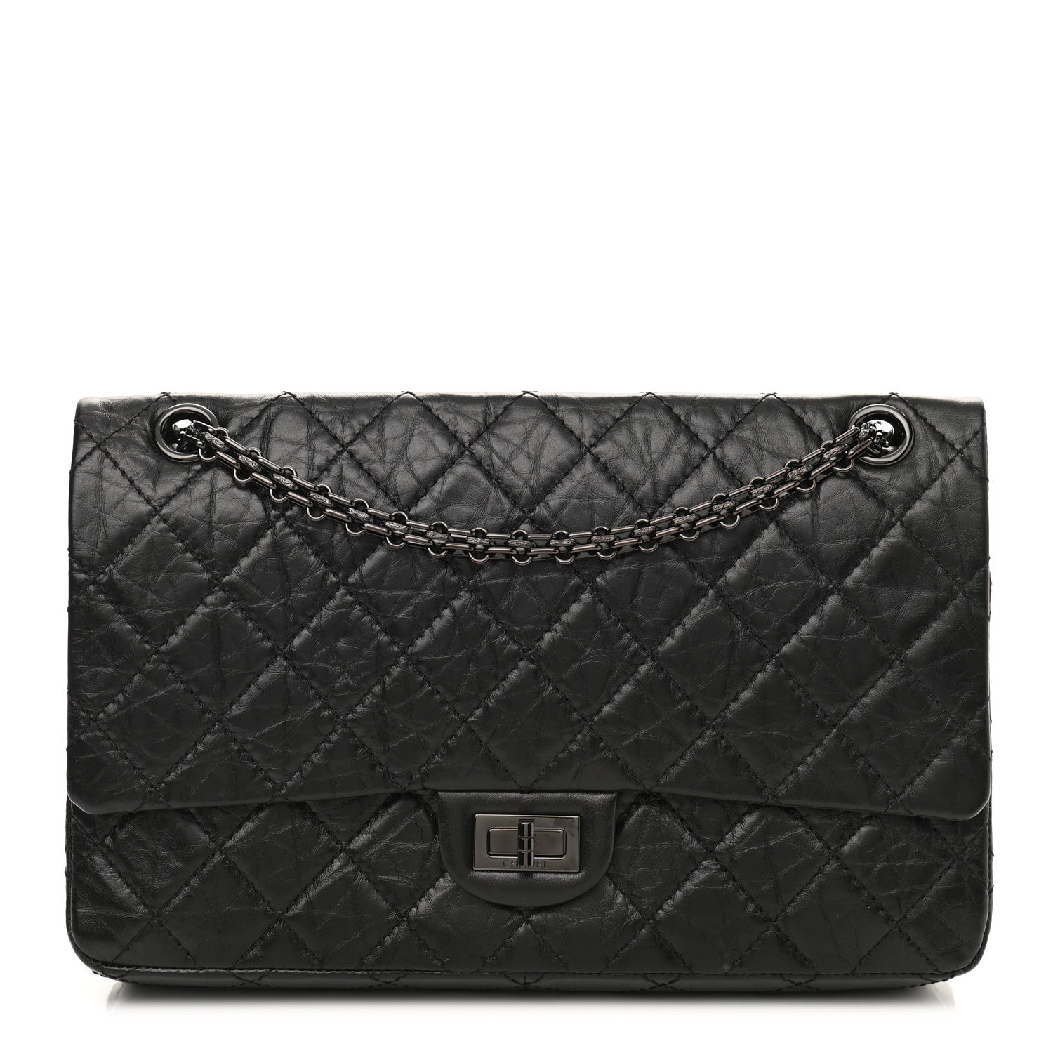Chanel Aged Calfskin Quilted 2.55 Reissue 226 Flap So Black 1 of 12