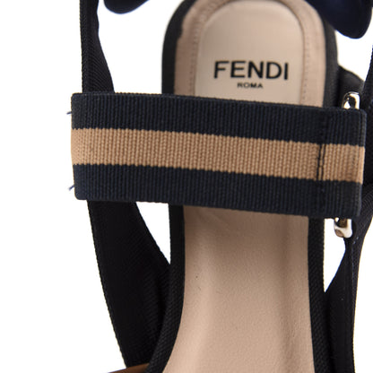 Fendi Technical Mesh FF Colibri Slingback Pumps 35.5 6 of 11