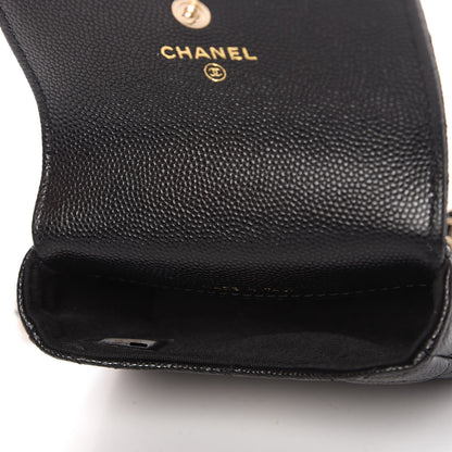 Chanel Caviar Quilted Pearl Card Holder On Chain Black 5 of 11