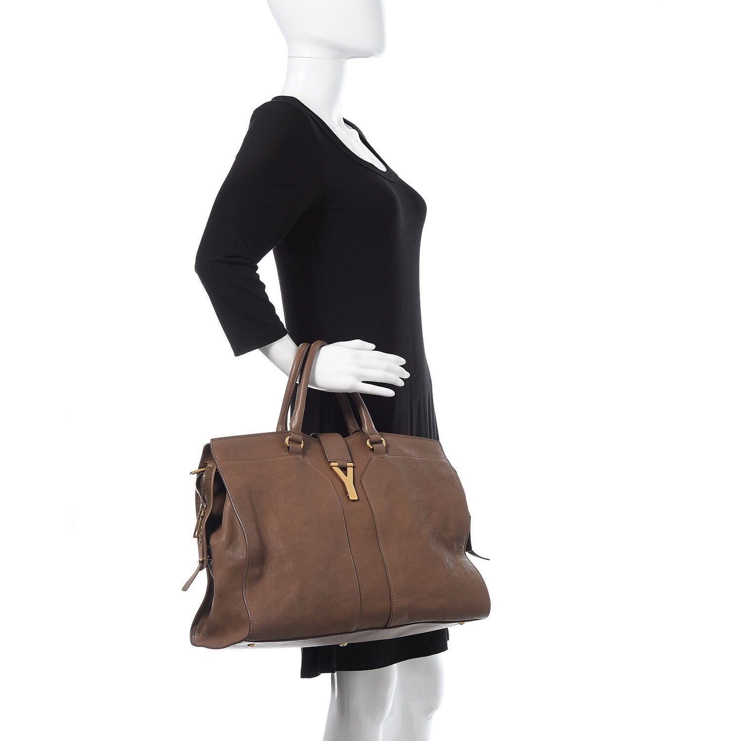 Saint Laurent Sheepskin Large Cabas ChYc Biscuit 2 of 17