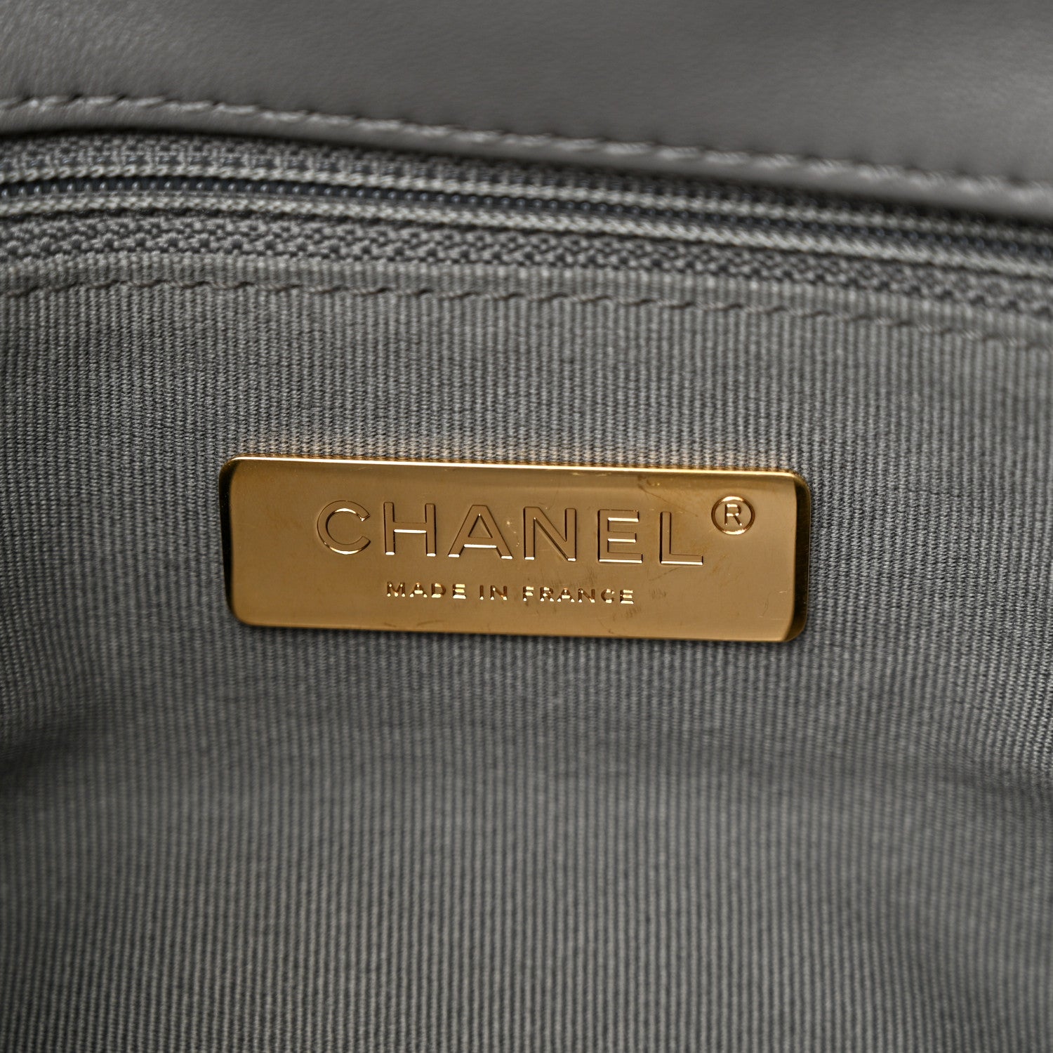 Chanel Lambskin Quilted Medium Chanel 19 Flap Dark Grey 6 of 10