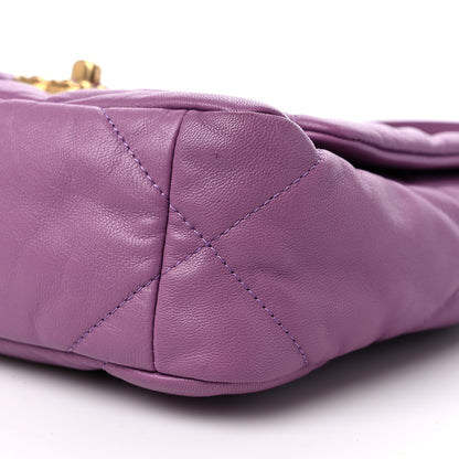Chanel Goatskin Quilted Medium Chanel 19 Flap Violet Purple 9 of 10