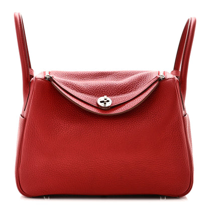 Hermes Taurillon Clemence Lindy 30 Rouge Garance 1 of 12