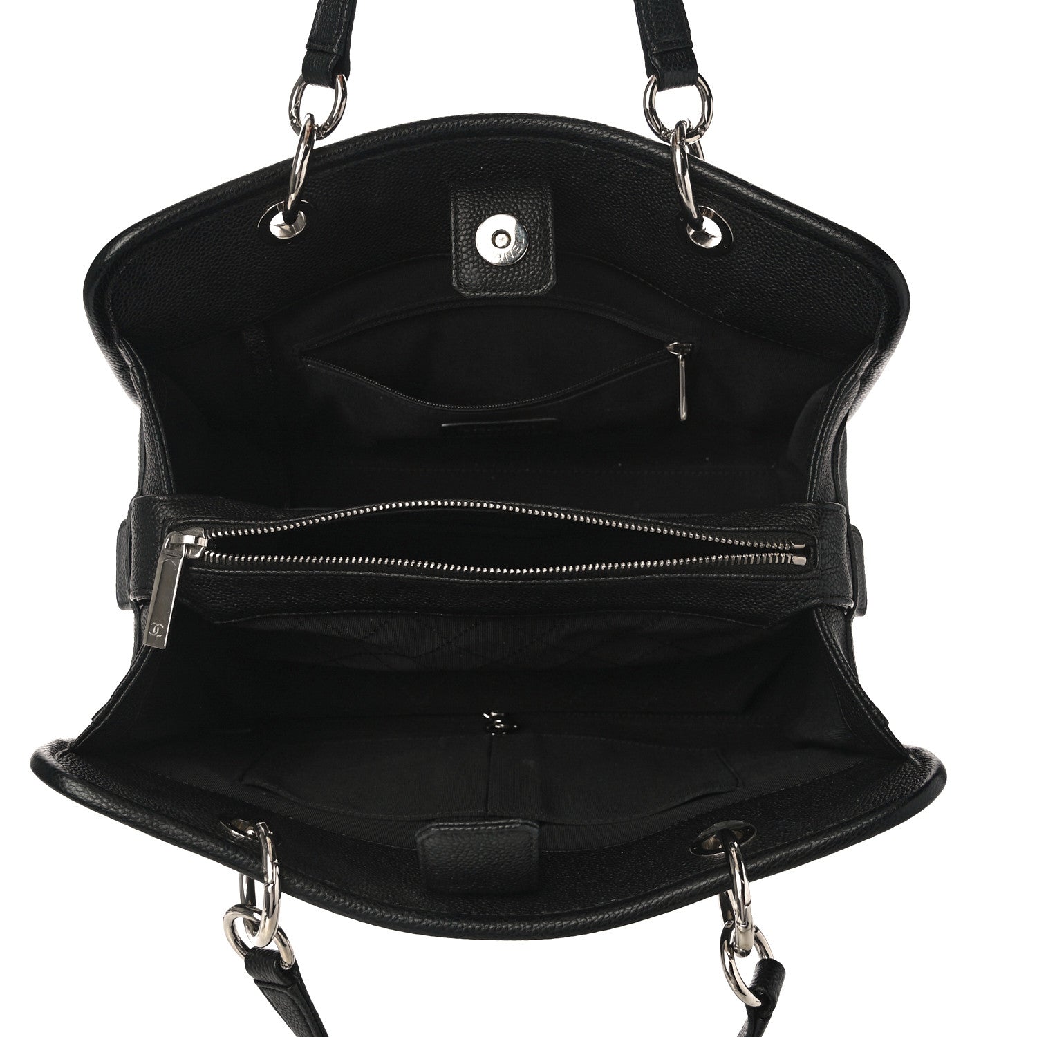 Chanel Caviar Stitched Shopping Tote Black 5 of 11