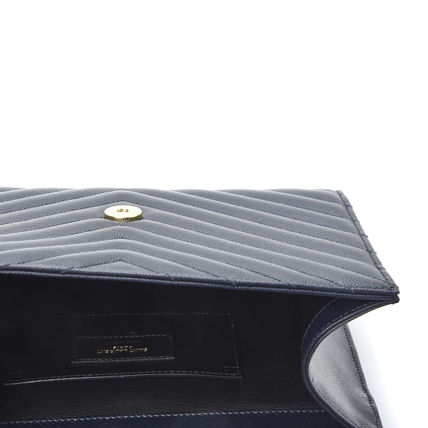 Grain De Poudre Matelasse Chevron Medium Monogram Satchel Midnight Blue