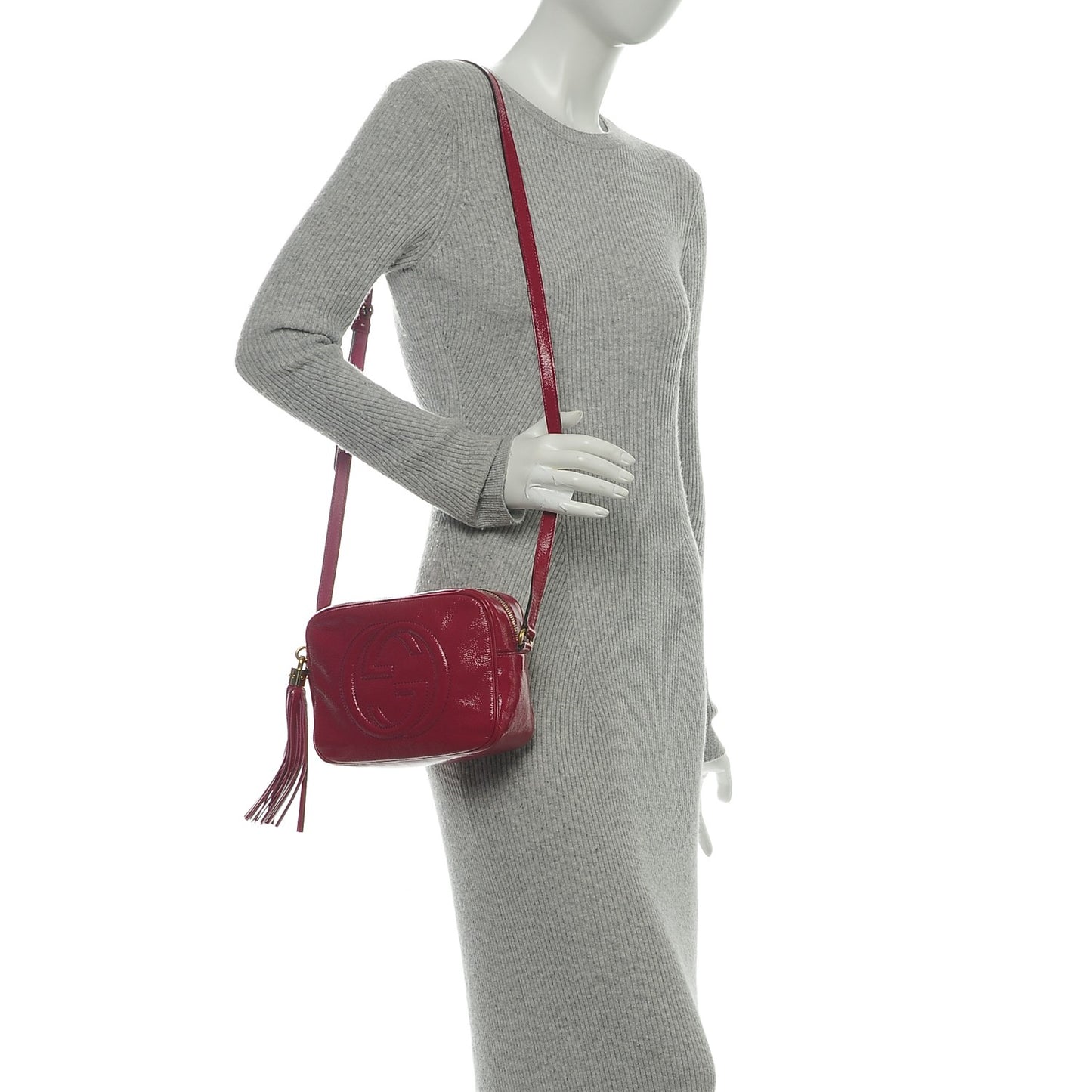 Soft Patent Small Soho Disco Bag Bright Bougainvillea