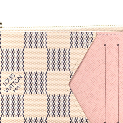 Louis Vuitton Damier Azur Zipped Romy Card Holder  Rose Ballerine 7 of 8