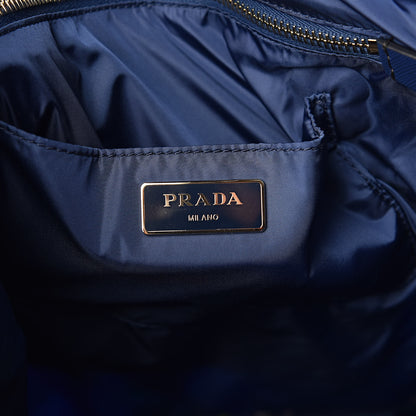 Prada Tessuto Nylon Saffiano Floral Print Tote Bluette Dis Primule 6 of 9