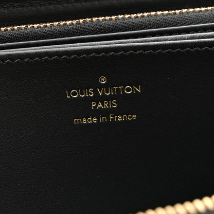 Louis Vuitton Lambskin Embossed Monogram Coussin Zippy Wallet Black 7 of 9