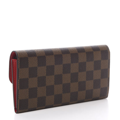 Louis Vuitton Damier Ebene Emilie Wallet Red 3 of 8