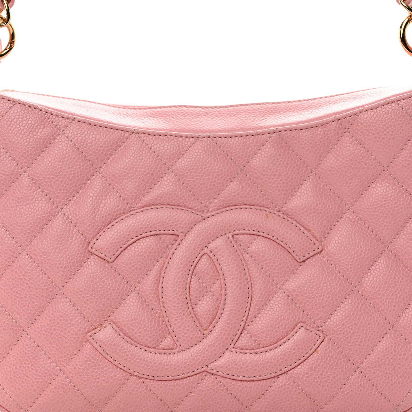 Caviar Quilted Timeless CC Shoulder Bag Pink
