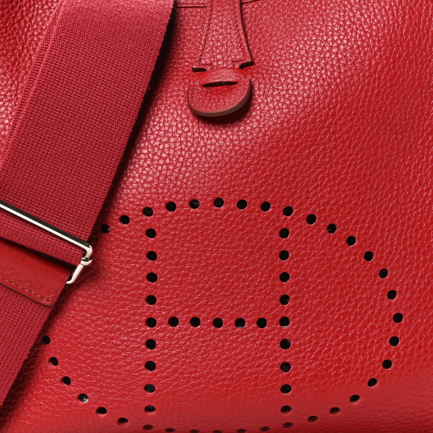 Hermes Taurillon Clemence Evelyne III PM Rouge Vif 8 of 10