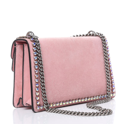 Gucci Suede Crystal Small Dionysus Shoulder Bag Peonia 3 of 10