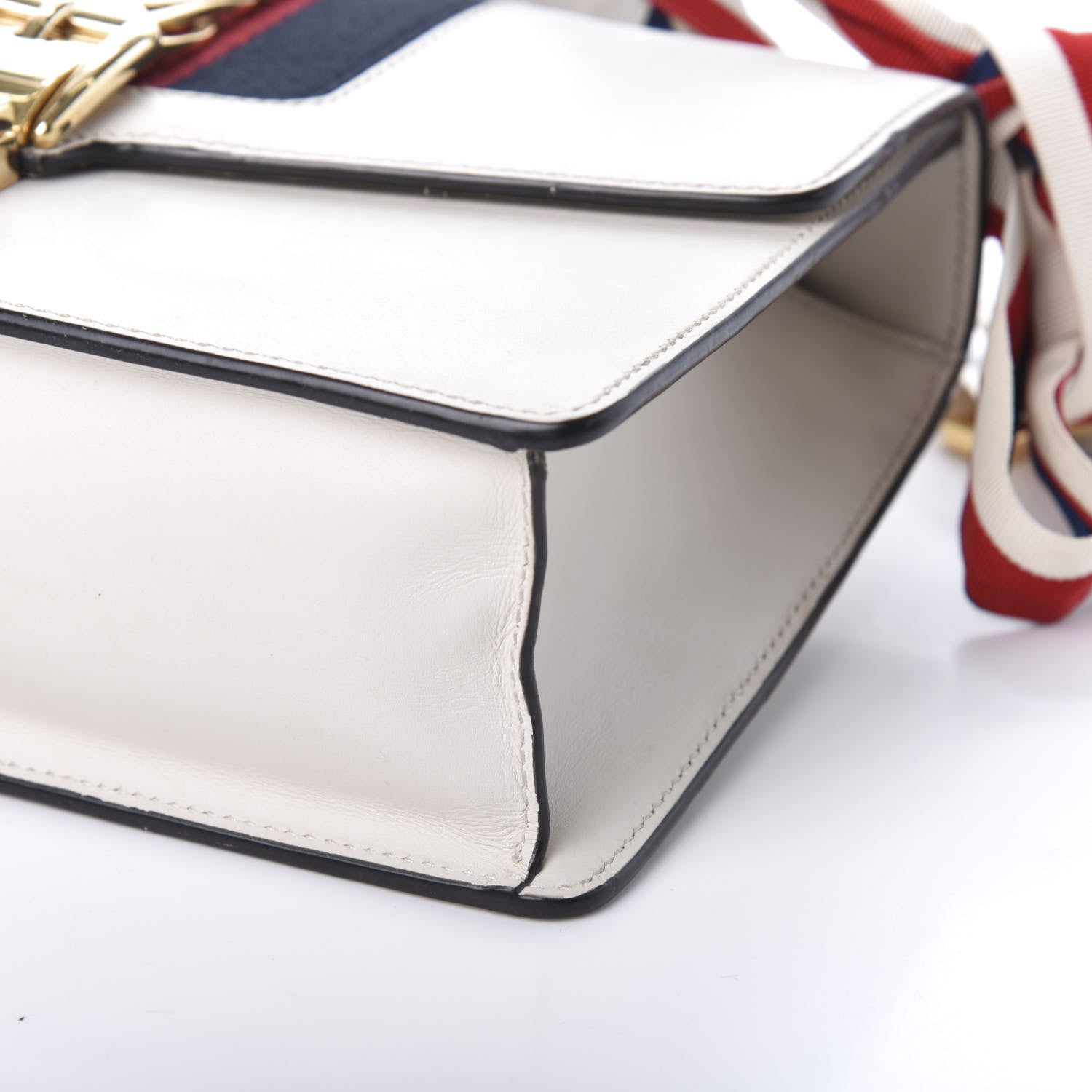 Gucci Calfskin Small Sylvie Shoulder Bag Off White 9 of 9