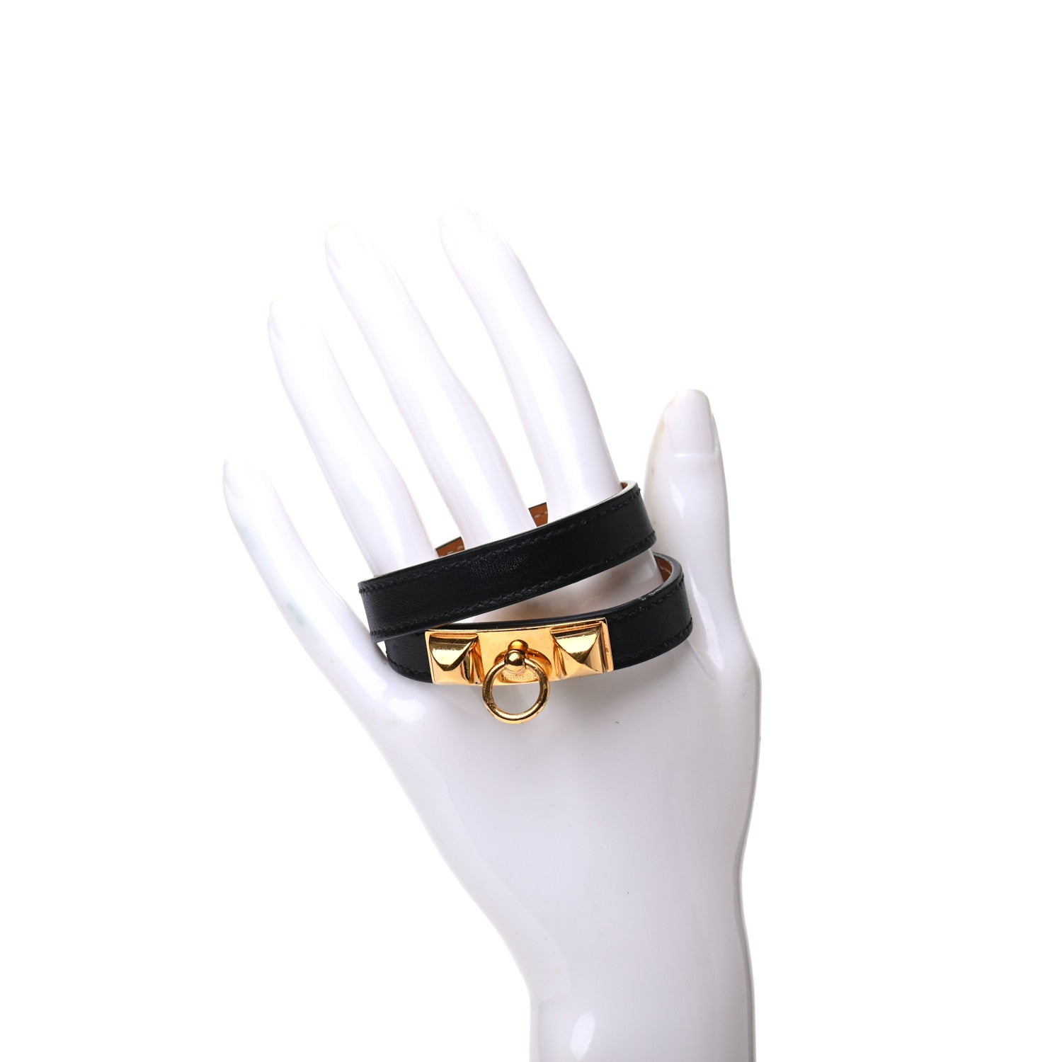 Hermes Box Rivale Double Tour Bracelet S Black 2 of 5