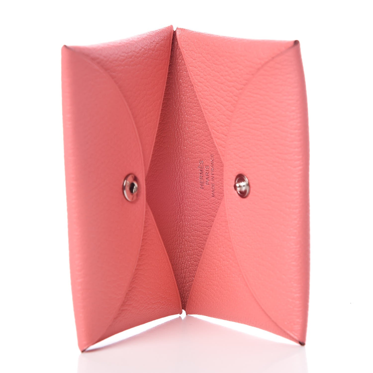 Hermes Chevre Mysore Calvi Card Case Rose Ete 5 of 8