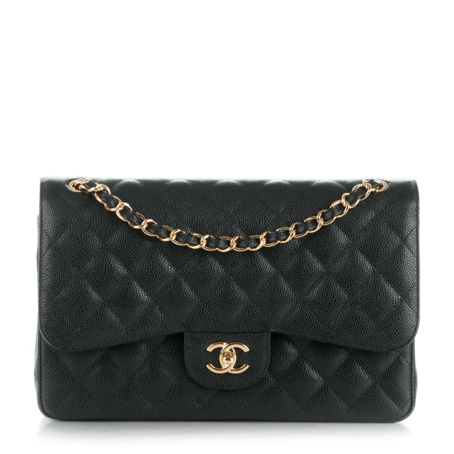 Chanel Caviar Quilted Jumbo Double Flap Black 1 of 9