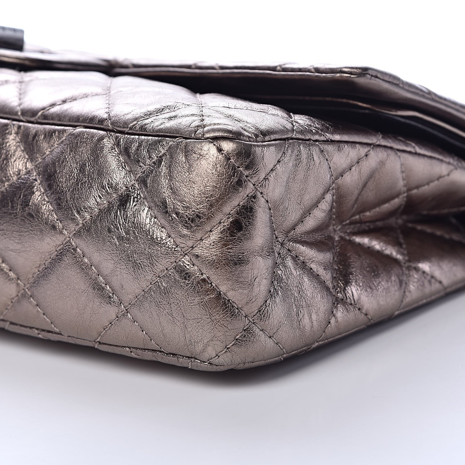 Chanel Metallic Aged Calfskin Quilted 2.55 Reissue 226 Argent Fonce 10 of 11