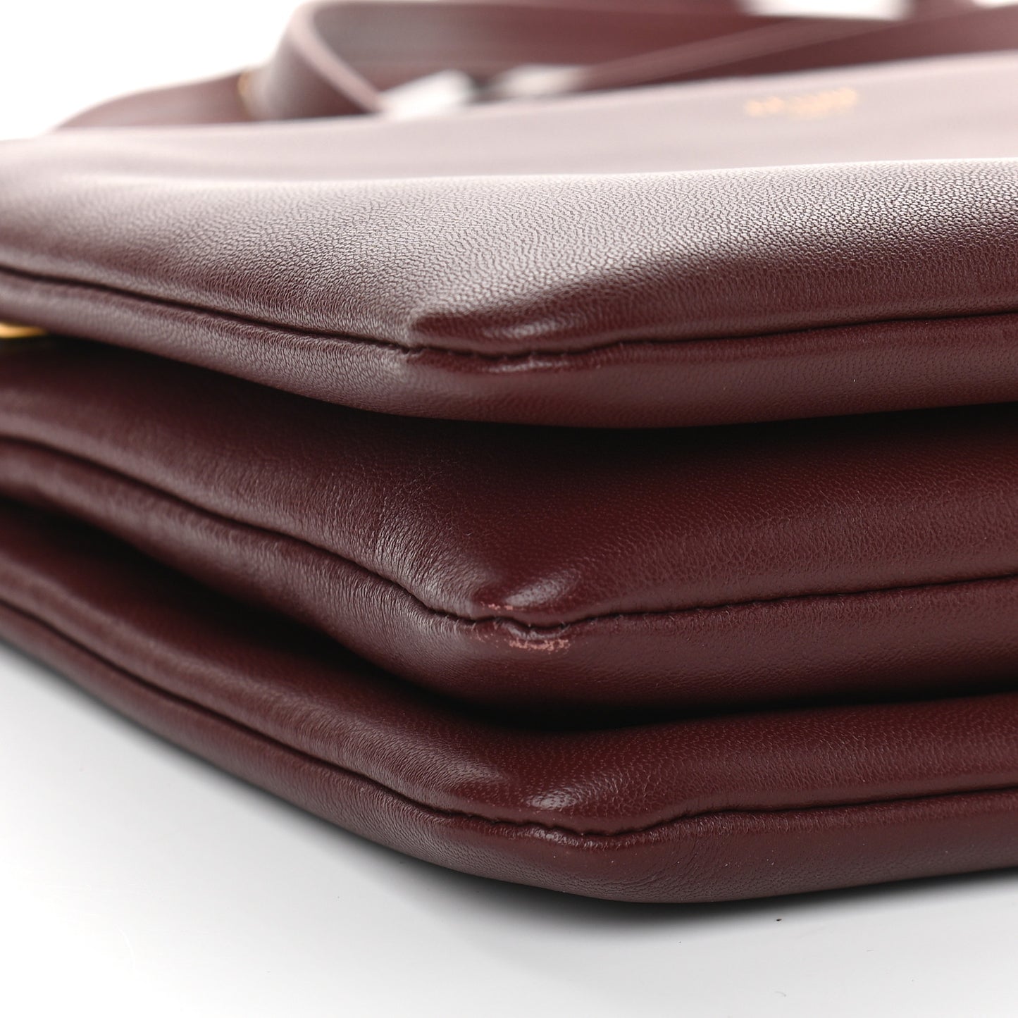 Lambskin Large Trio Crossbody Bag Burgundy