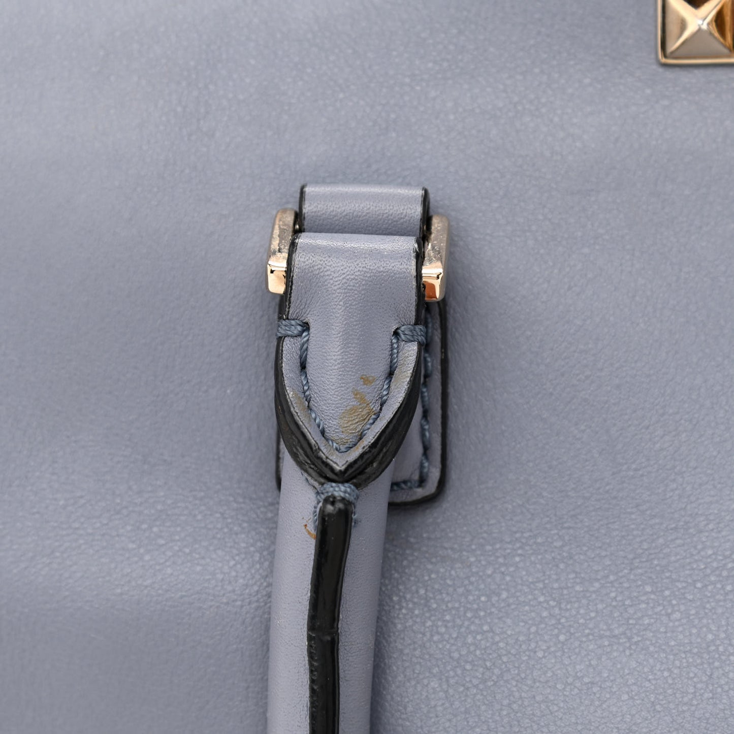 Vitello Rockstud Double Handle Tote London Stone