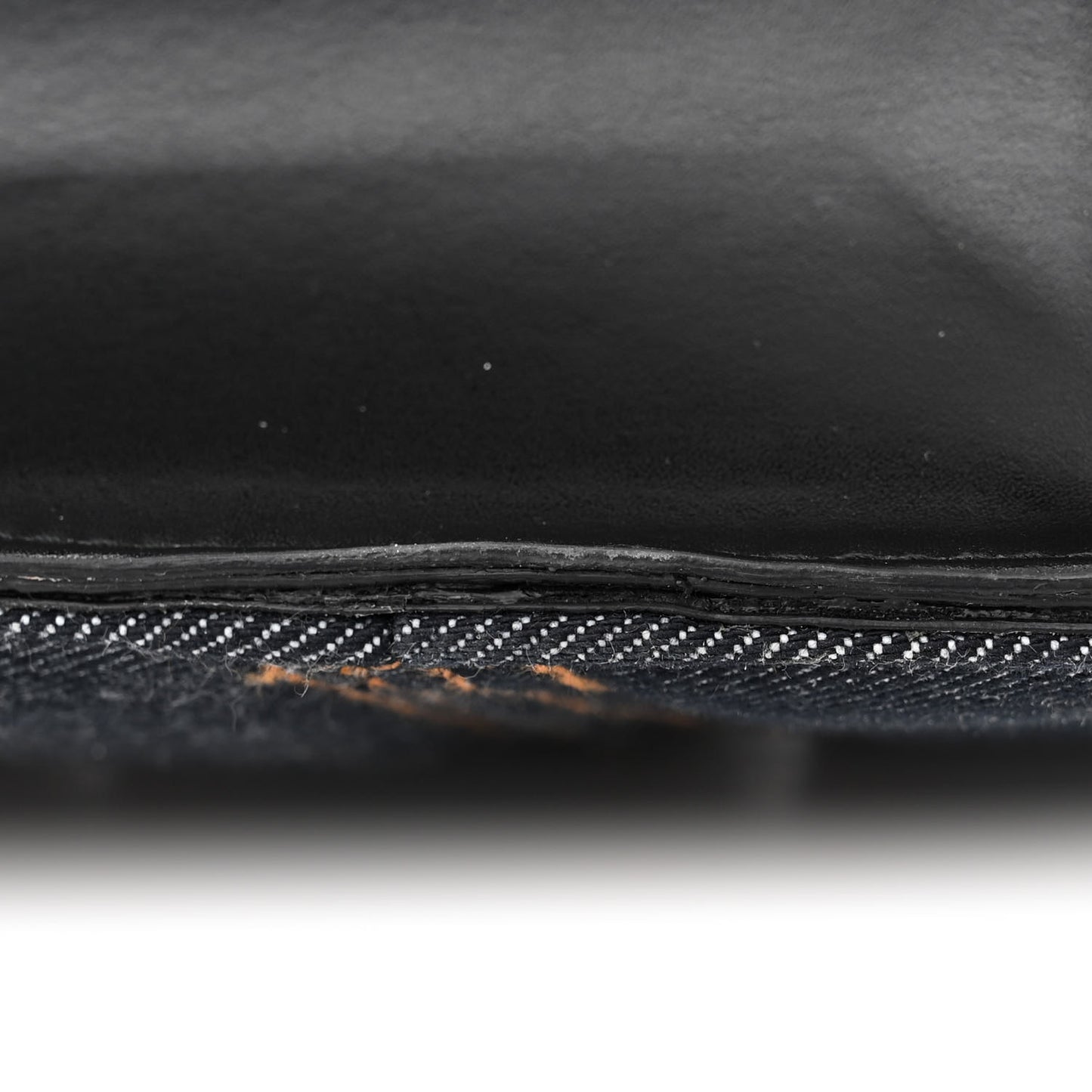 ALEXANDER MCQUEEN Denim Calfskin Small Slash Bag Blue Black