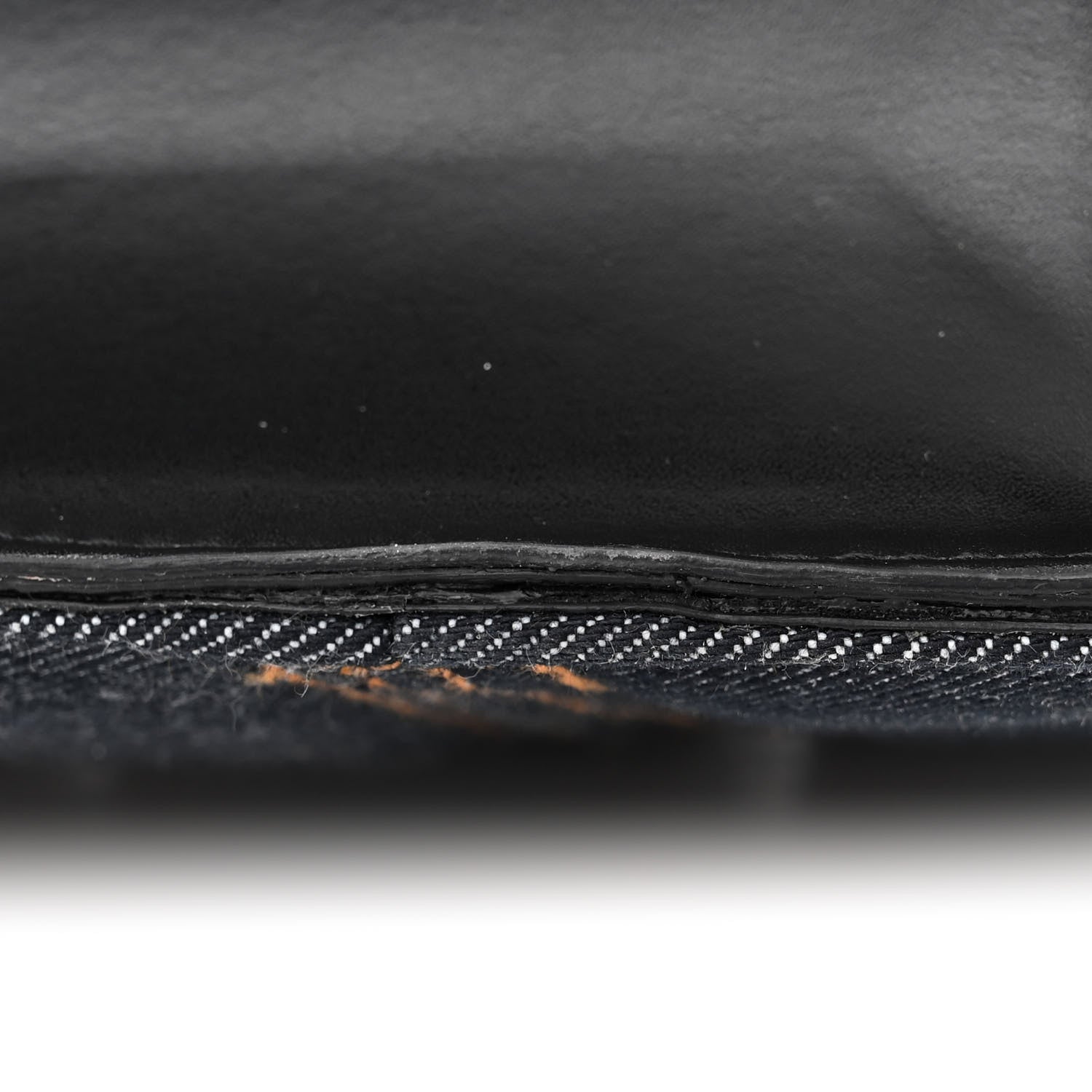 Alexander McQueen ALEXANDER MCQUEEN Denim Calfskin Small Slash Bag Blue Black 14 of 15