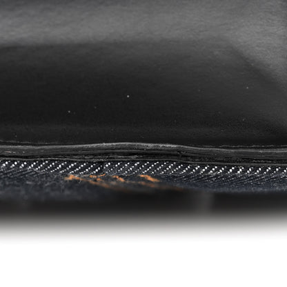 Alexander McQueen ALEXANDER MCQUEEN Denim Calfskin Small Slash Bag Blue Black 14 of 15