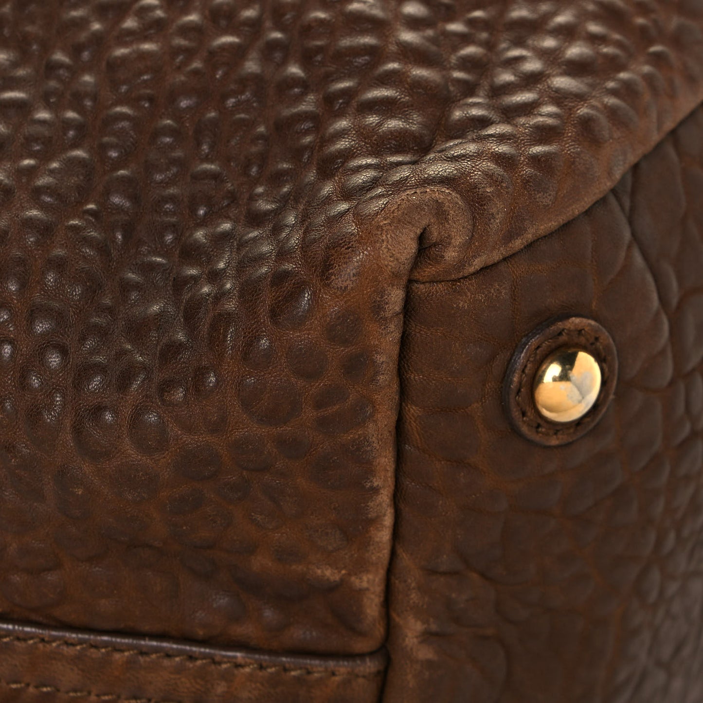 Pebbled Lambskin Medium Easy Sac Brown