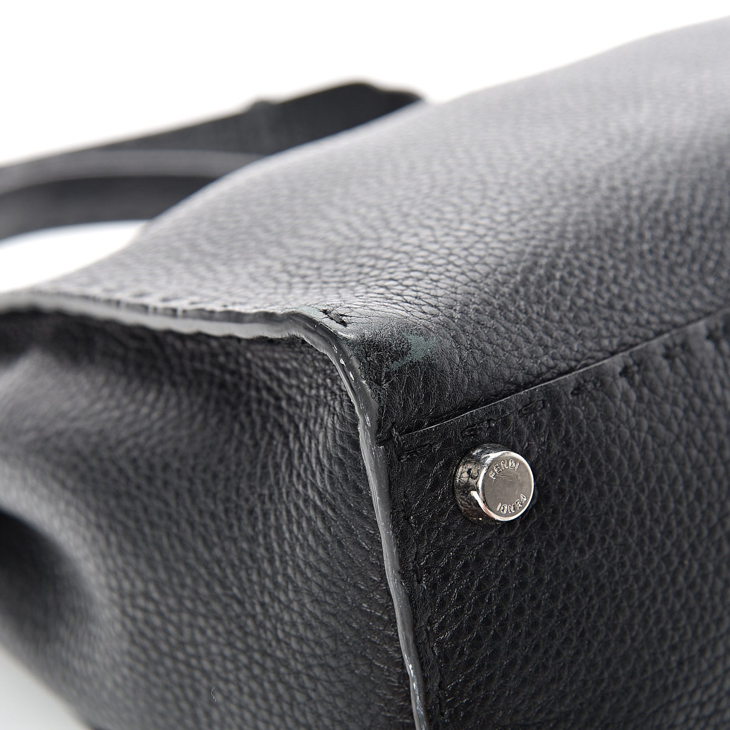 Cuoio Romano Selleria Bi-Color Medium Peekaboo Iconic Satchel Black Mou