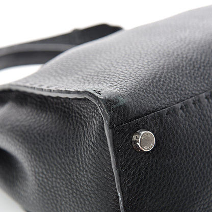 Fendi Cuoio Romano Selleria Bi-Color Medium Peekaboo Iconic Satchel Black Mou 14 of 17
