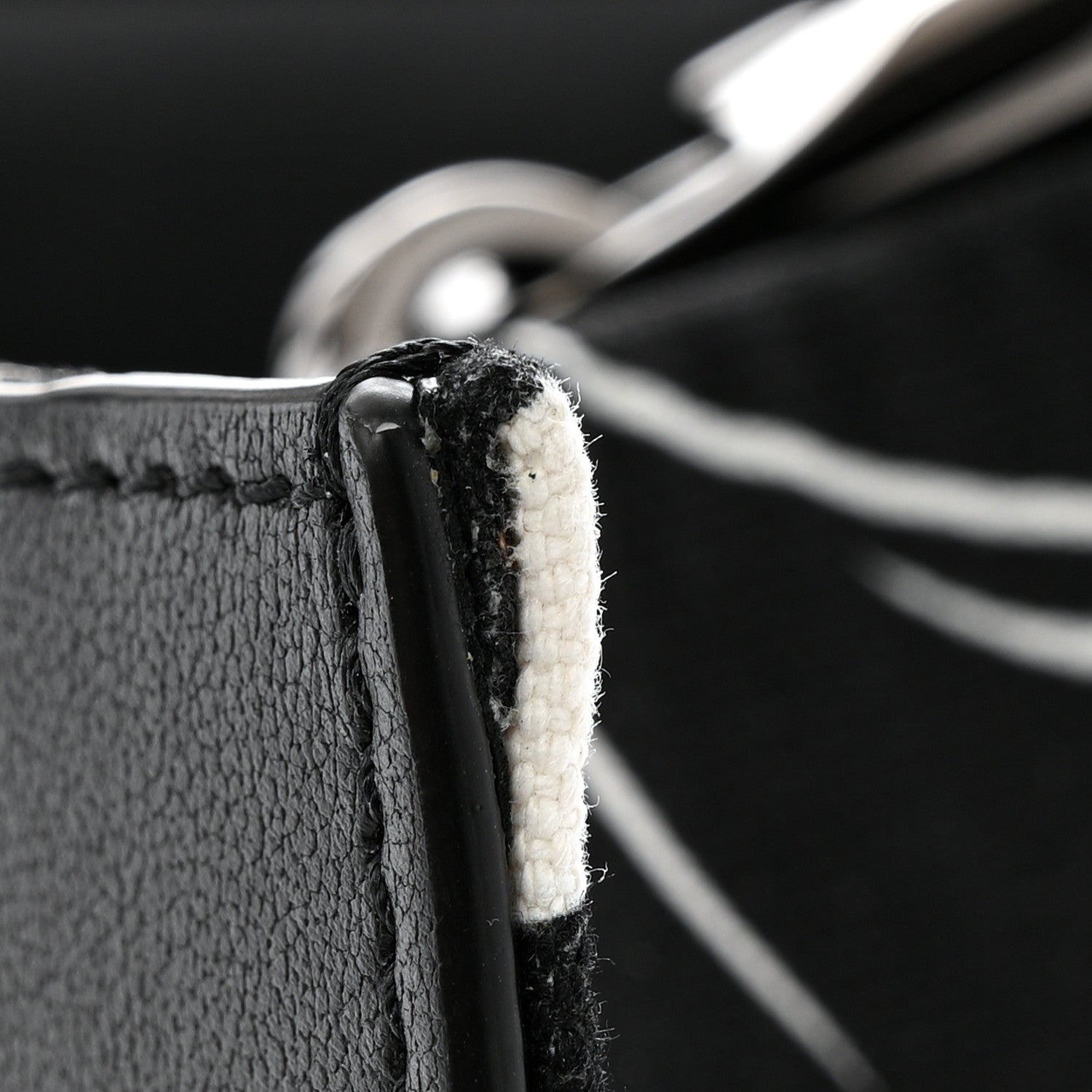 Valentino Garavani Canvas Panther Calfskin Crystal Small Vlogo Signature Tote Black White 10 of 12