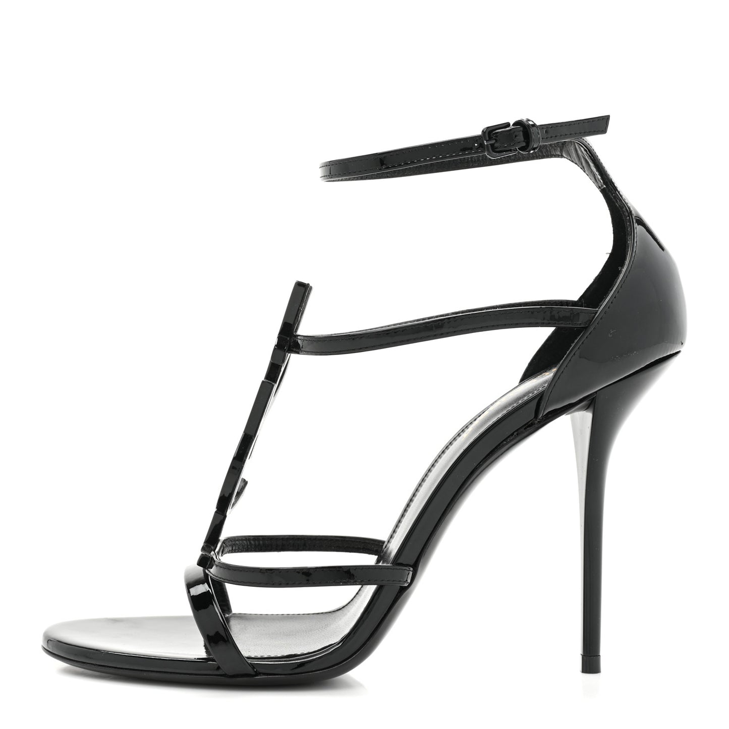 Patent Cassandra 100 Ankle Strap Sandals 40 Black