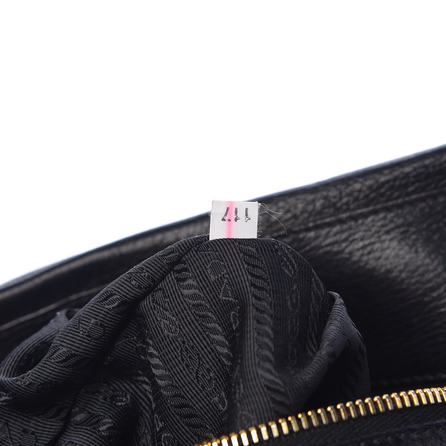Prada Cervo Shine Shoulder Bag Black 7 of 18
