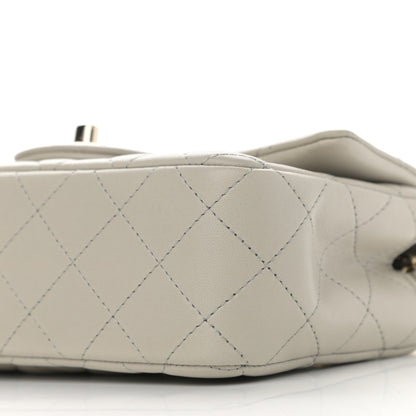 Chanel Lambskin Quilted Mini Rectangular Flap Grey 10 of 10