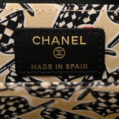 Chanel Caviar Quilted Striated CC Zip Coin Purse Black 6 of 7