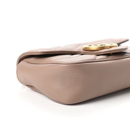 Gucci Calfskin Matelasse Super Mini GG Marmont Shoulder Bag Porcelain Rose 6 of 10