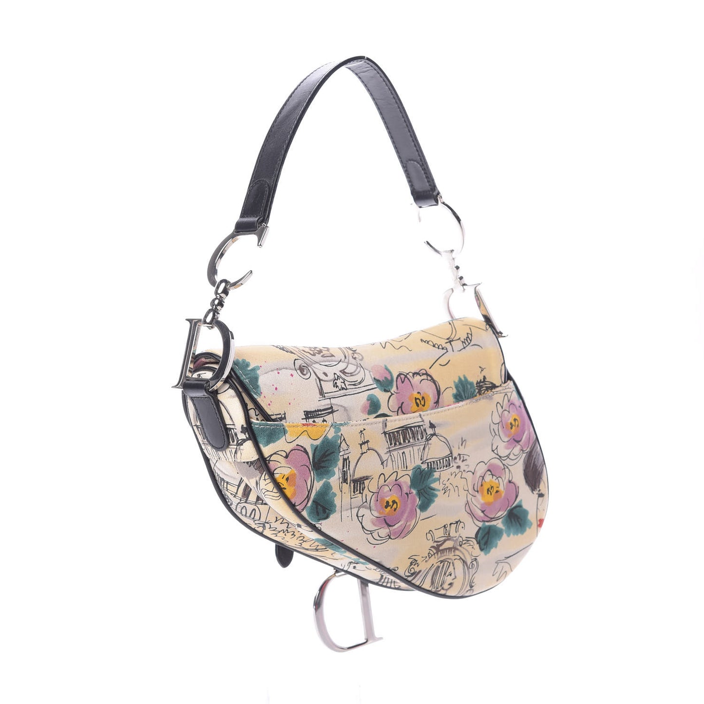 Canvas Paris 50s Saddle Bag Multicolor