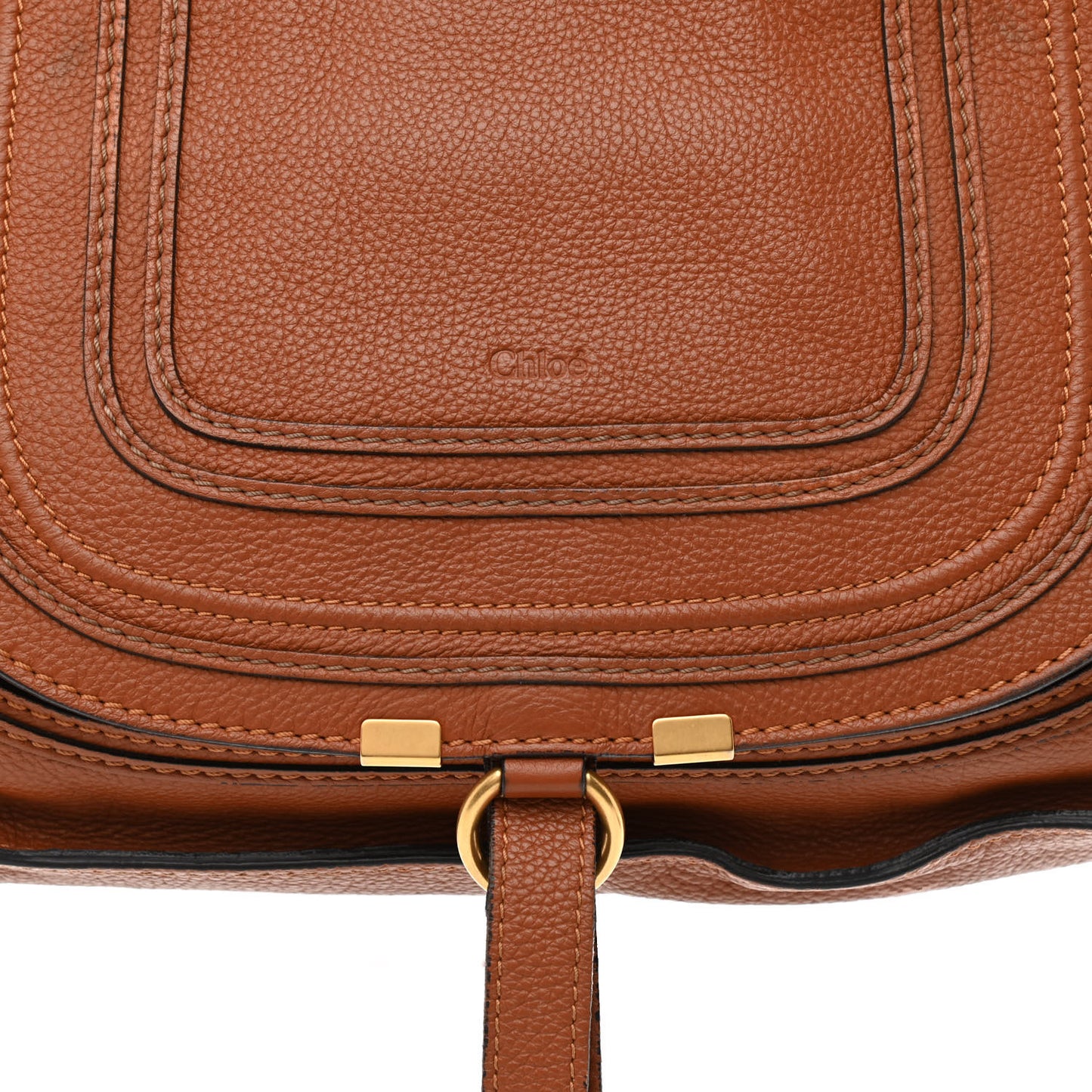 Calfskin Small Marcie Satchel Tan