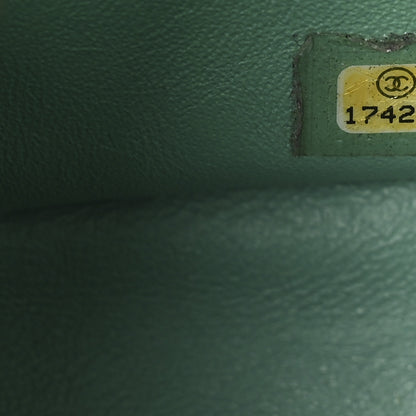 Chanel Patent Calfskin Quilted Jumbo Double Flap Green 7 of 11