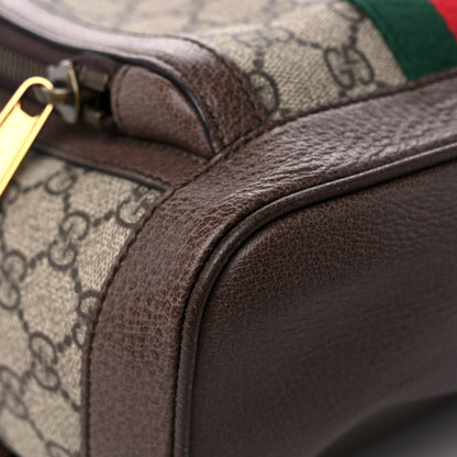 Gucci GG Supreme Monogram Calfskin Web Small Ophidia Day Backpack Beige Ebony New Acero 8 of 12