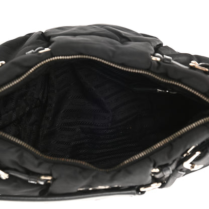 Prada Tessuto Nylon Quilted Shoulder Bag Black 5 of 11