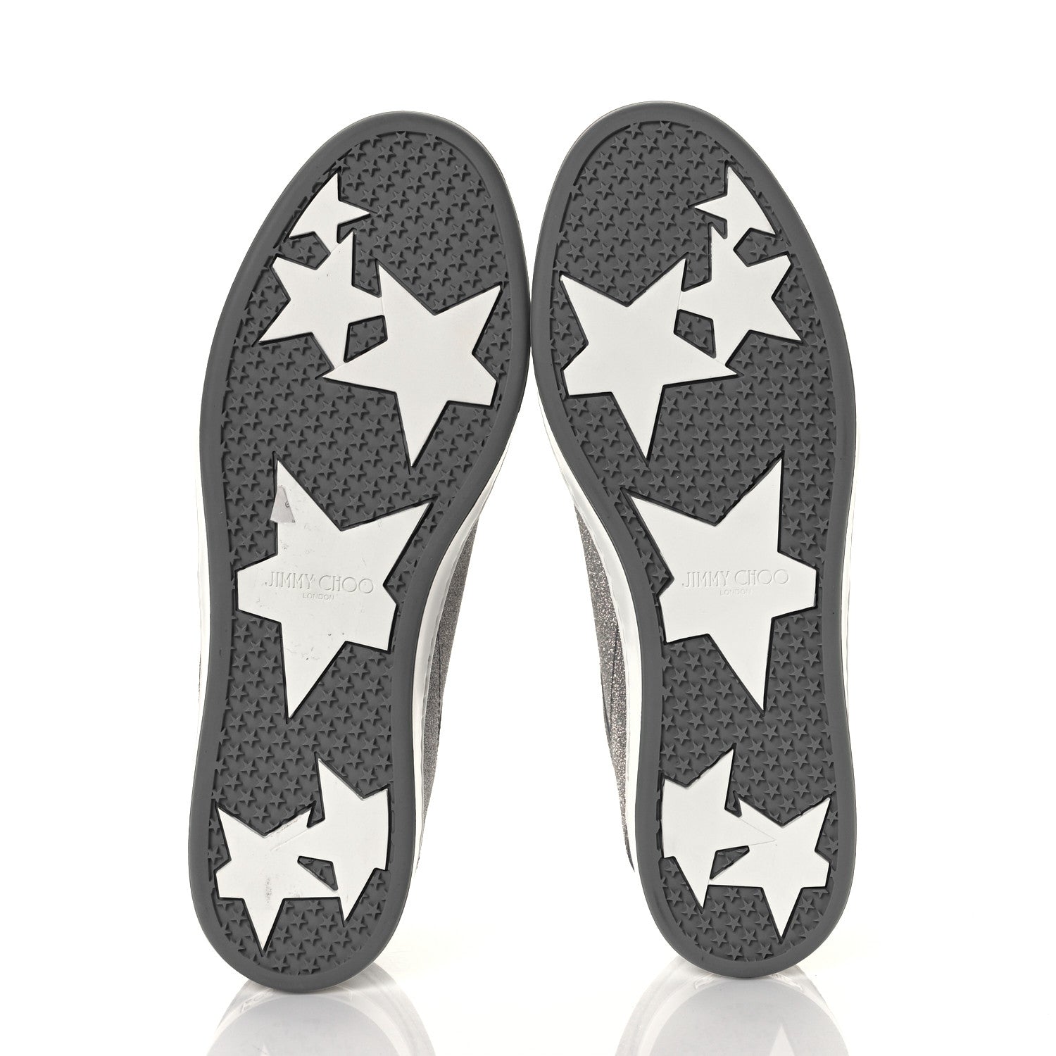 Jimmy Choo Glitter Miami Sneakers 38 Silver 17 of 30