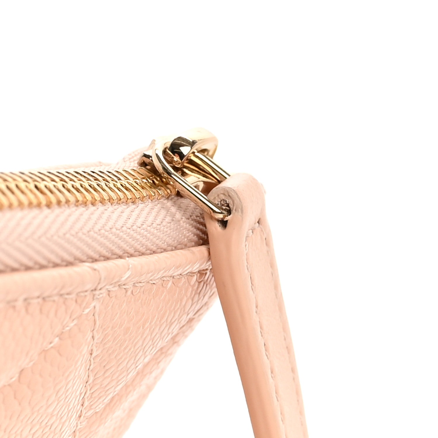 Chanel Caviar Quilted Small Cosmetic Case Light Beige 8 of 9