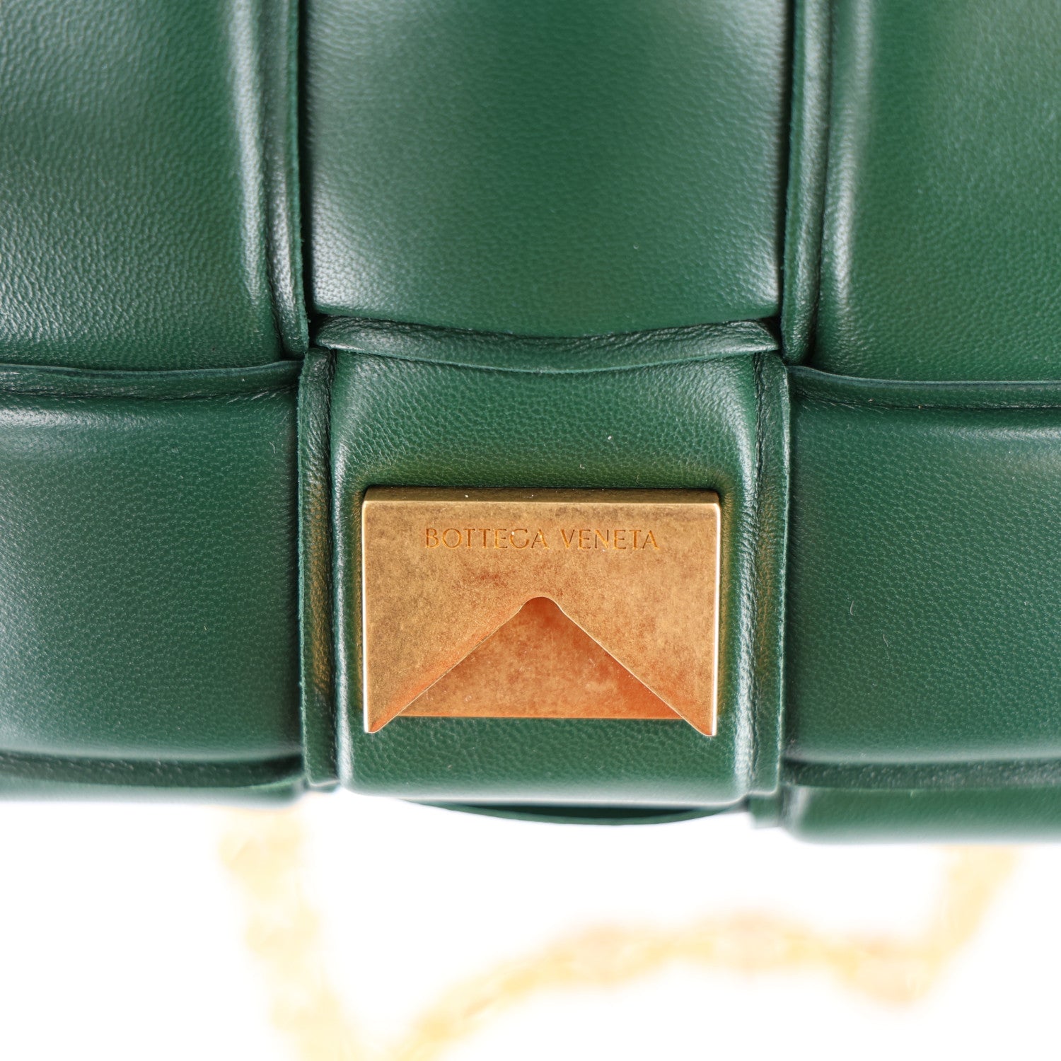 Bottega Veneta Lambskin Maxi Intreccio Padded Chain Cassette Crossbody Bag Raintree 9 of 12