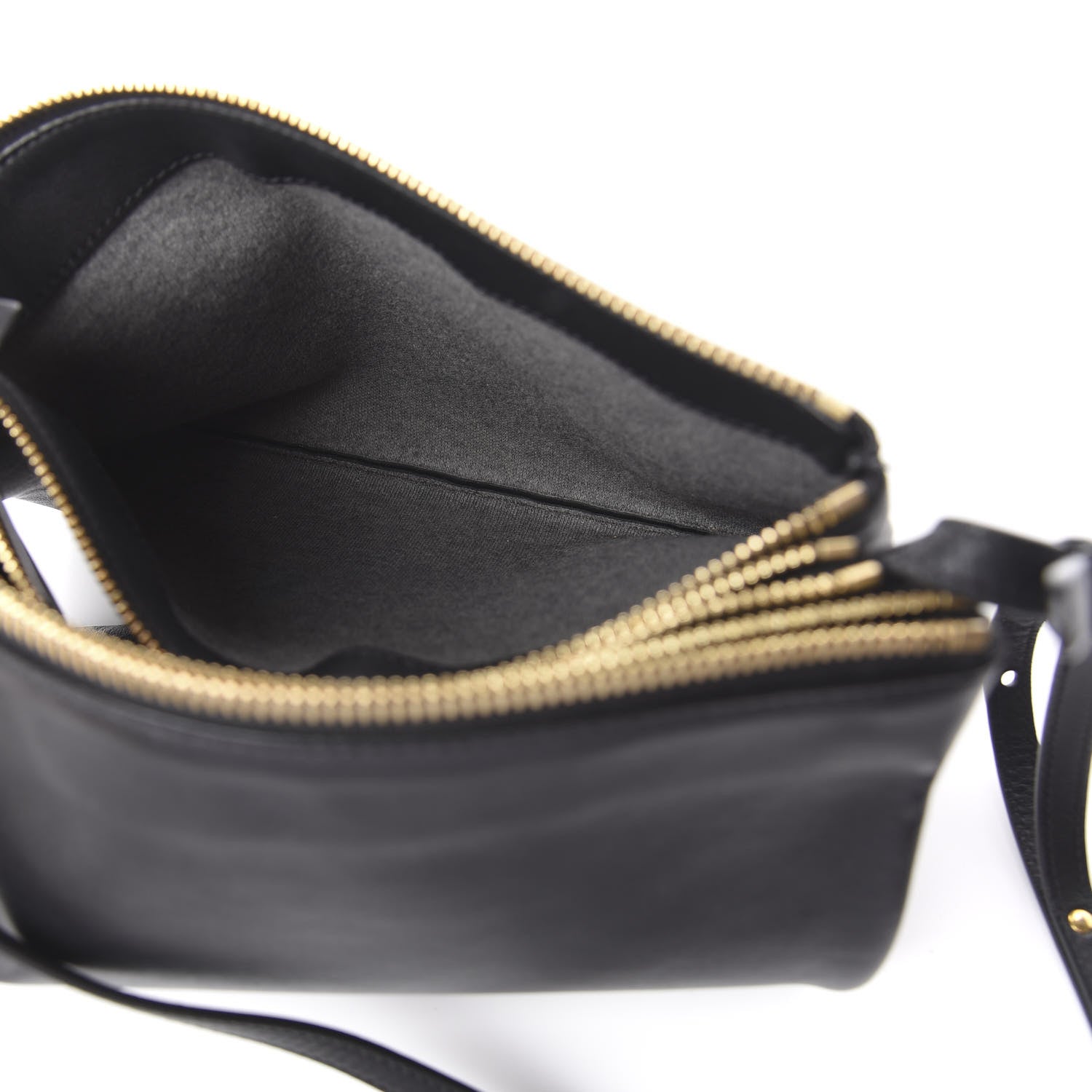 Celine Lambskin Large Trio Crossbody Bag Black 5 of 10