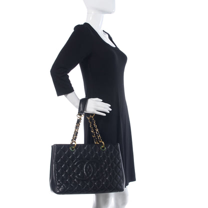 Chanel Caviar Quilted Grand Shopping Tote GST Black 2 of 9