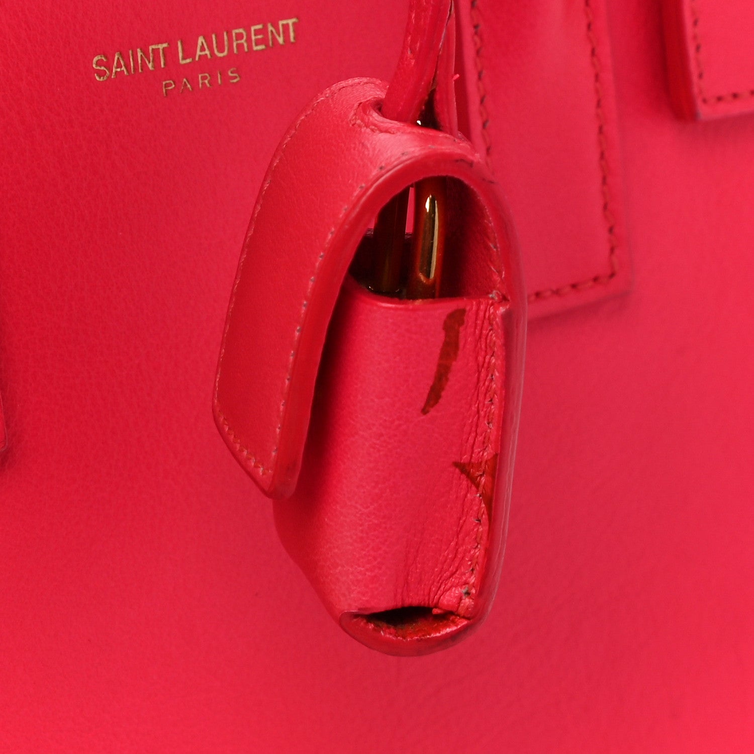 Saint Laurent Calfskin Nano Sac De Jour Lipstick Fuchsia 10 of 10