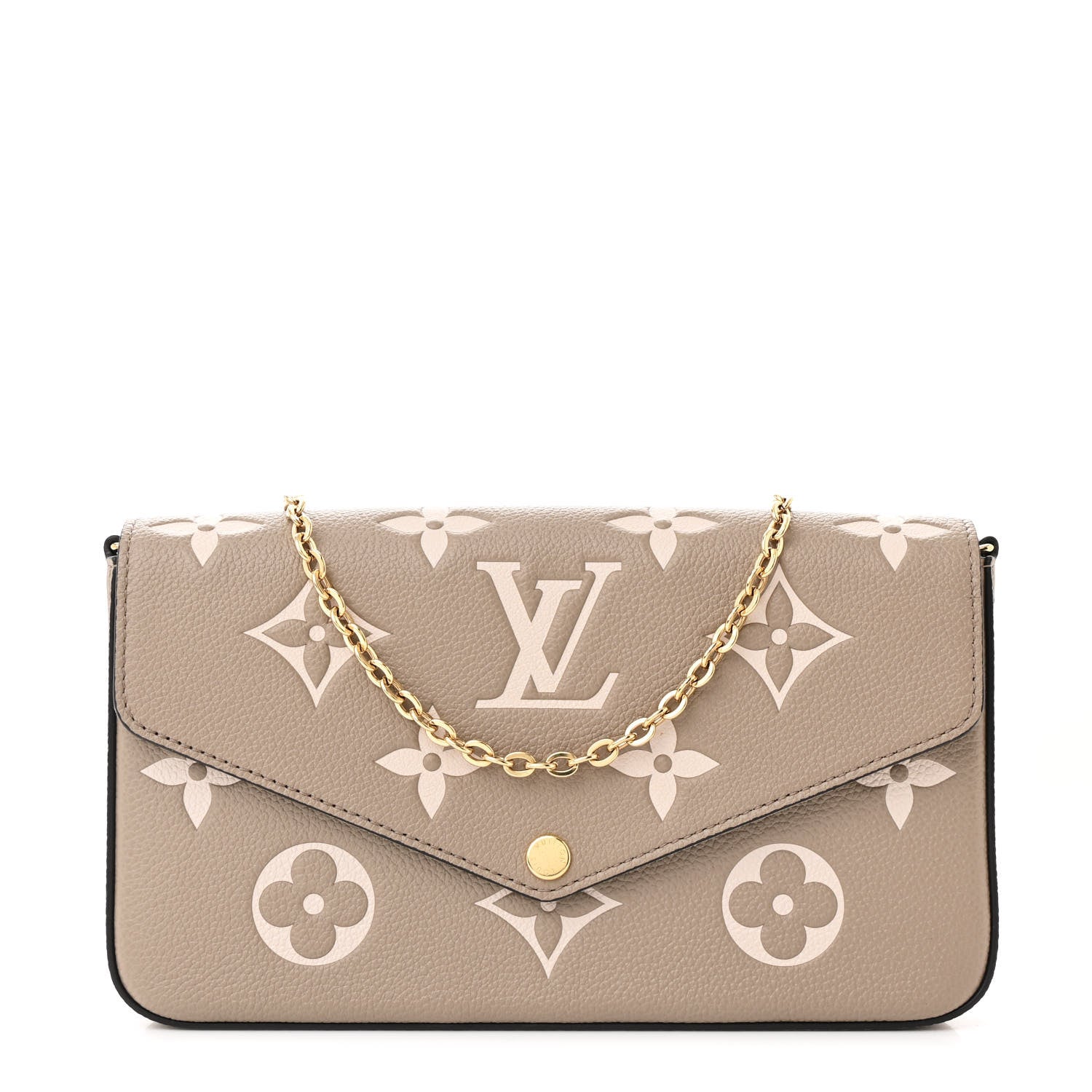 Louis Vuitton Empreinte Monogram Giant Felicie Pochette Tourterelle Creme 1 of 12