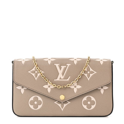 Louis Vuitton Empreinte Monogram Giant Felicie Pochette Tourterelle Creme 1 of 12